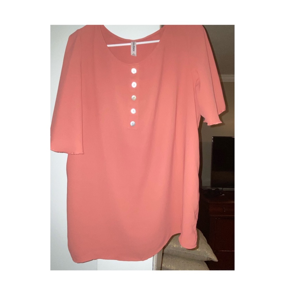 Boutique ruffle sleeve blouse.